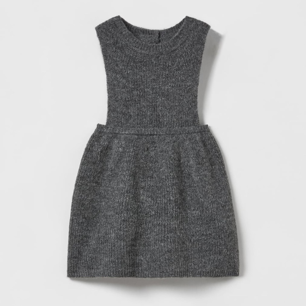 Dark grey knit dress